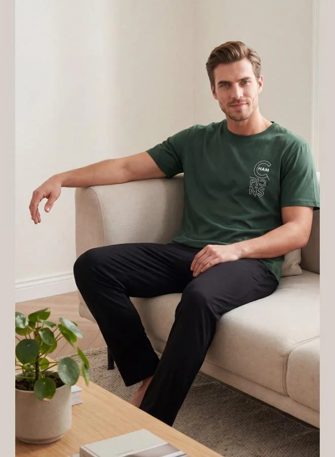 Buratti  Buratti Cotton Regular Fit Printed Pajama Set for Men PAJAMA SET 6096160 for Men | Best Price UAE