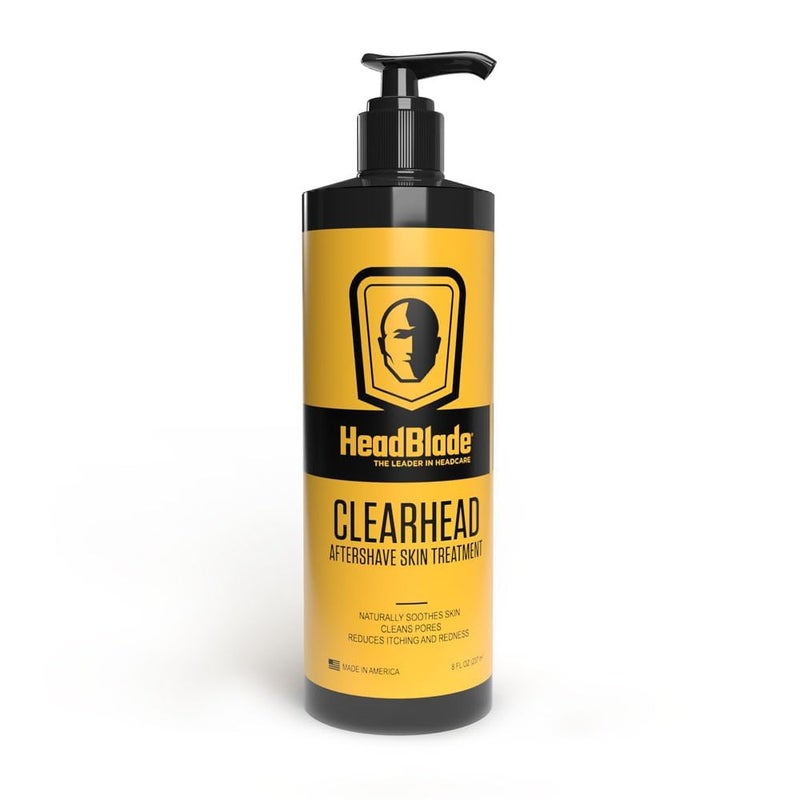 HeadBlade ClearHead Men's Refreshing Post Shaving Aftershave Lotion Help prevent Ingrown Hair & Irritation - 8 oz with Pump - Image 2