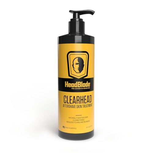 HeadBlade ClearHead Men's Refreshing Post Shaving Aftershave Lotion Help prevent Ingrown Hair & Irritation - 8 oz with Pump - Image 1