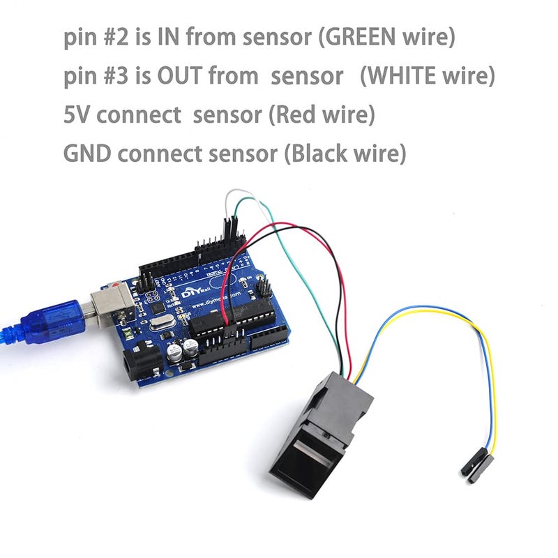 DIYmall Optical Fingerprint Reader Sensor Module for Ar Duino 2560 R3 Raspberry Pi ESP8266 ESP32 51 AVR STM32 Red Light DC 3.8-7V - Image 4