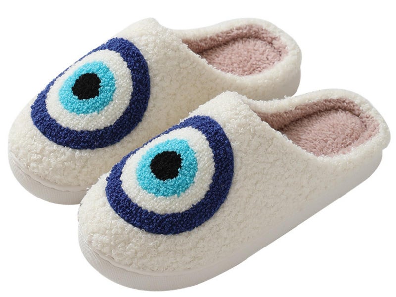 Tellrain Women Slippers Cute Pattern Big Heart Mushroom Warm Soft Bedroom Shoes Fuzzy Closed Toe Sandals Non Slip House Bedroom Slippers - Image 2