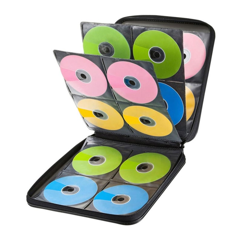 Large Capacity DVD Storage Case Disc Organizer For Car Home Portable CD Pouch With Zipper Convenient Handle Easy Carrying Nylon - Image 3