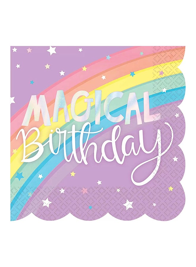 Amscan Magical Rainbow Beverage Tissue