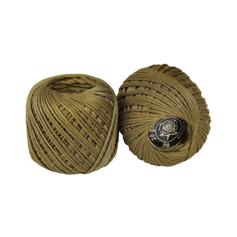 CORIOX Crochet Thread Set Of 10 Ball Crochet Cotton Thread Yarn For Knitting And Craft Making. Size 230 Gm 55 To 60 Mtr Approx (Green) - Image 3