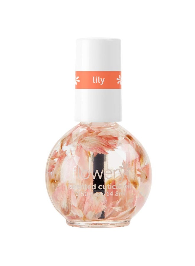 Flowery Flowery Lily Scented Cuticle Oil, 0.5 oz, 1 Pack  - Image 1