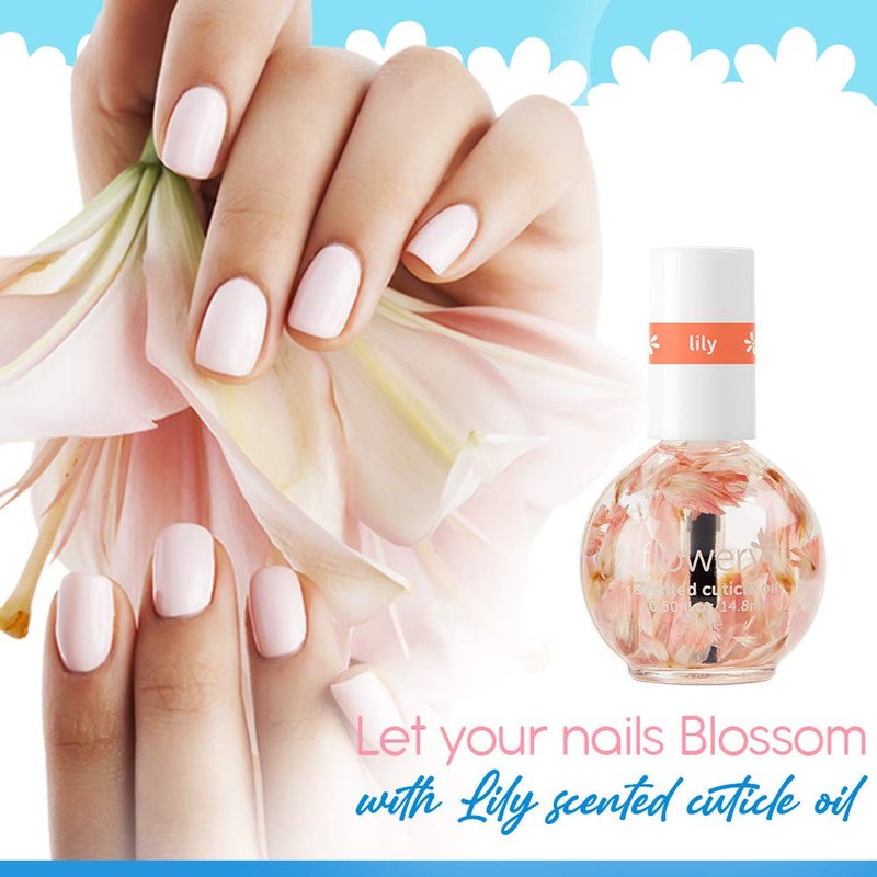 Flowery Lily Scented Cuticle Oil, 0.5 oz, 1 Pack - Image 2