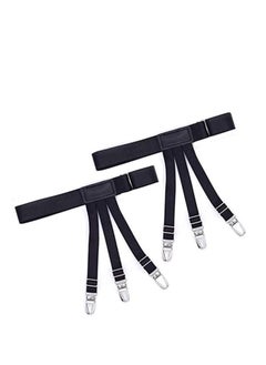Adjustable Elastic Shirt Stay with Non-Slip Clips – Men's Shirt Holder with Straps and Secure Grips
