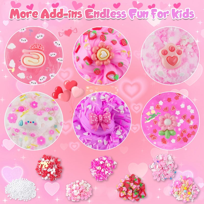 LAWOHO 6 Pack Slimes, Pink Slime Kids, Cloud Slime kit for Girls Ages 8-12, Toys for Girls and Boys, for Kids Slime Set Party kit Goodie Bag Stuffers, 4 5 6 7 8 9 10 Year Old Girl Birthday Gift Cute Stuff - Image 3