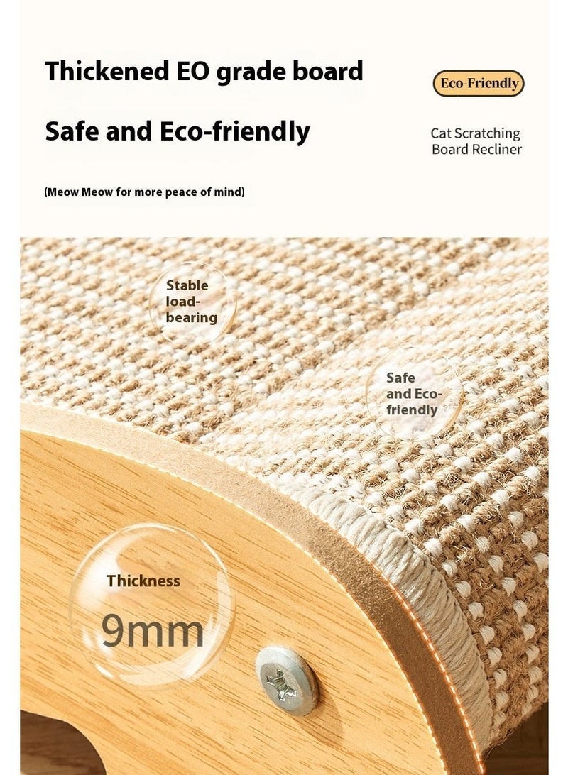 سيسلي سرير خدش للقطط 3 في 1، لوح خدش متين من السيزال للقطط المنزلية مع كرة لعبة تفاعلية، قاعدة مانعة للانزلاق، أريكة كبيرة للقطط الصغيرة - Image 4