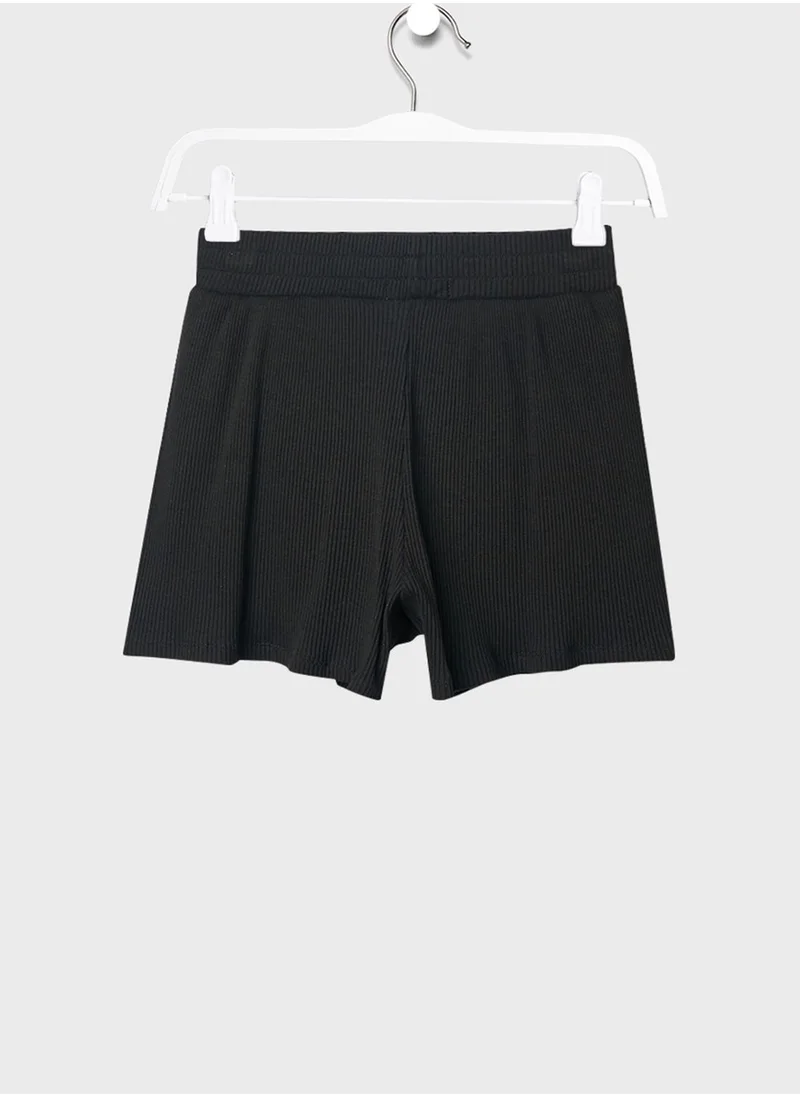 MANGO Youth Teen Ribbed Shorts