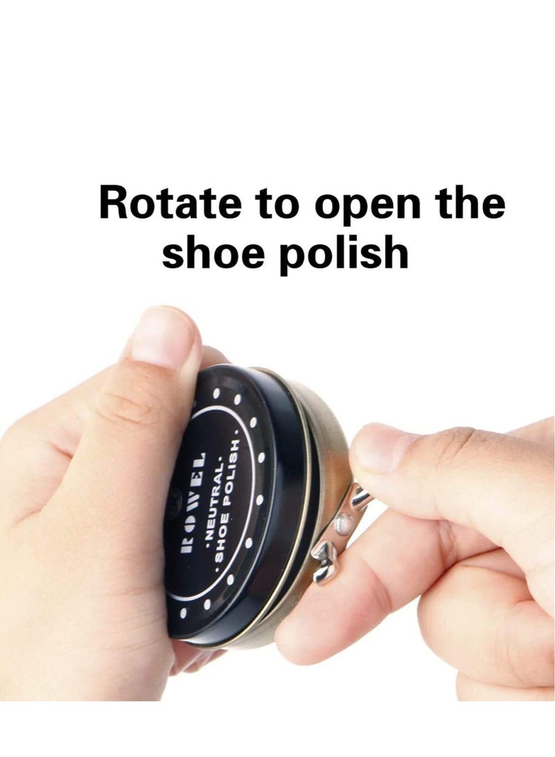 Complete Shoe Polish Kit with 7 Essential Brushes and PU Leather Case for Home and Travel - Image 5