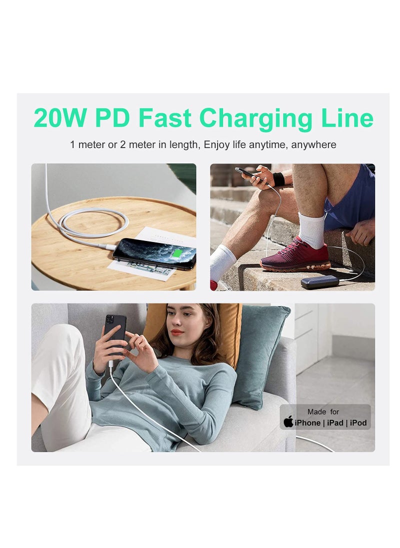 Najwa iPhone Charger Cable 2M,  USB C to Lightning Cable Fast Charging Power Delivery PD 20W iPhone Cable for iPhone 14/14 Pro/14 Plus/14 Pro Max, iPad Pro, iPhone 8-13 All Series  - Image 5