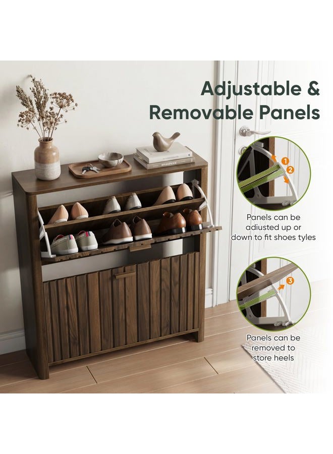 Smart FENDEE Shoe Cabinet Gradient Wood - Image 5