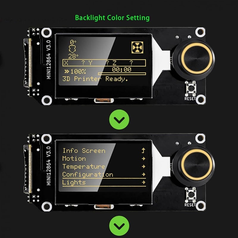 لوحة تحكم شاشة ذكية رسومية LCD Mini12864 V3 تدعم إعدادات إضاءة الخلفية باستخدام Gcode لعشاق الطابعات - Image 5