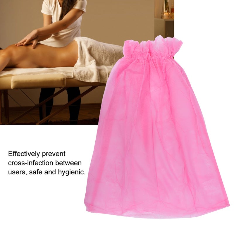 10Pcs Set Disposable Non Woven Beauty Salon Bath Skirt Dress Lady SPA Bath Towel - Image 4