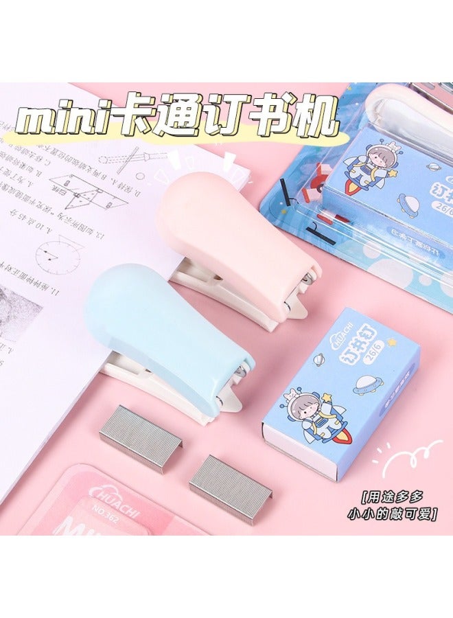 HELPS Cartoon Stapler Customized Mini Trumpet Set Cute Student Stationery Multifunctional Binding Machine Stapler - Image 2
