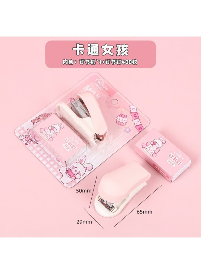 HELPS Cartoon Stapler Customized Mini Trumpet Set Cute Student Stationery Multifunctional Binding Machine Stapler - Image 1