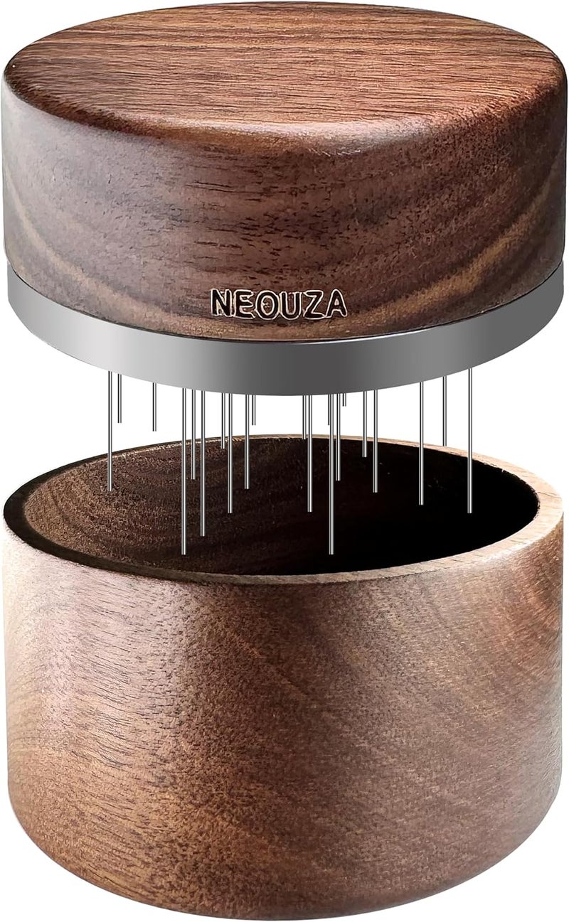 NEOUZA Palm WDT Tool Spinning Espresso Stirrer with Cover,24 Pins, 3 Length Trimmable, Distribution Leveler Accessories for Coffee Machine Portafilters (51mm) - Image 3