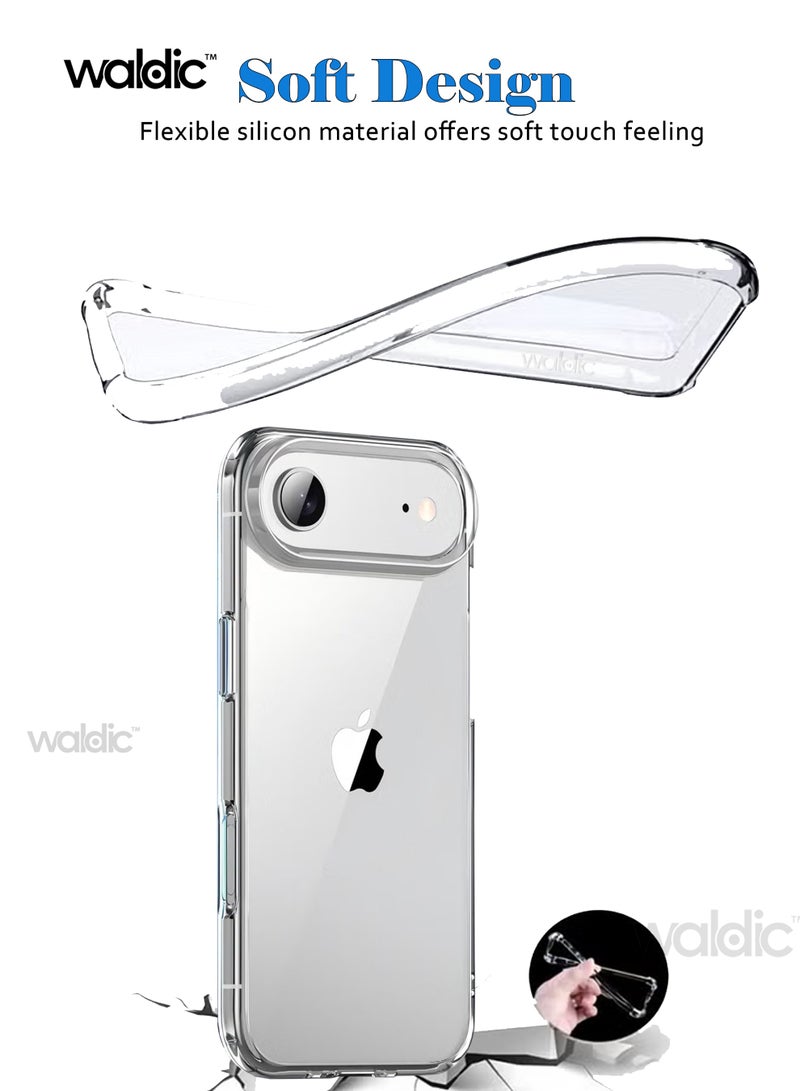 Waldic Apple iPhone 17 Air Premium Case | Premium Silicone Case Cover Designed for Apple iPhone 17 Air | Apple iPhone 17 Air Case Camera and Drop Protection Thin Protective Back Cover Case for Apple iPhone 17 Air  - Clear - Image 3