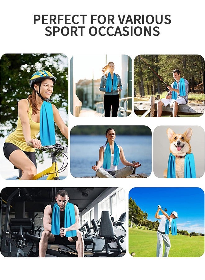 GROIC 2-Pack Sports Wristbands, Cooling Towel Quick Dry Sweat-Absorbent Bracers, Running Wrist Wipes, Sweat Towels, Wrist Support Sports Fitness Gear  - Image 4