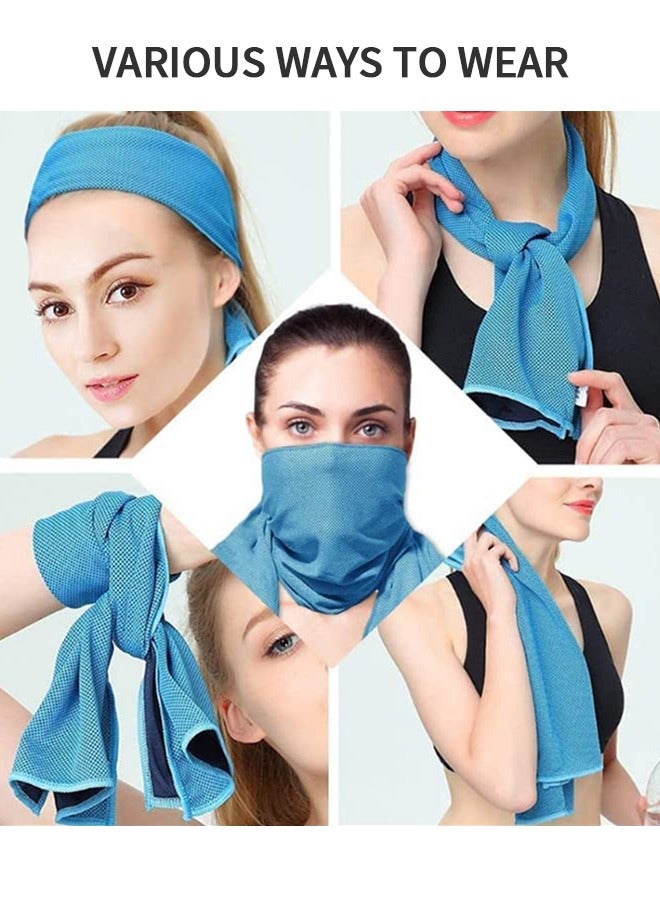GROIC 2-Pack Sports Wristbands, Cooling Towel Quick Dry Sweat-Absorbent Bracers, Running Wrist Wipes, Sweat Towels, Wrist Support Sports Fitness Gear  - Image 5