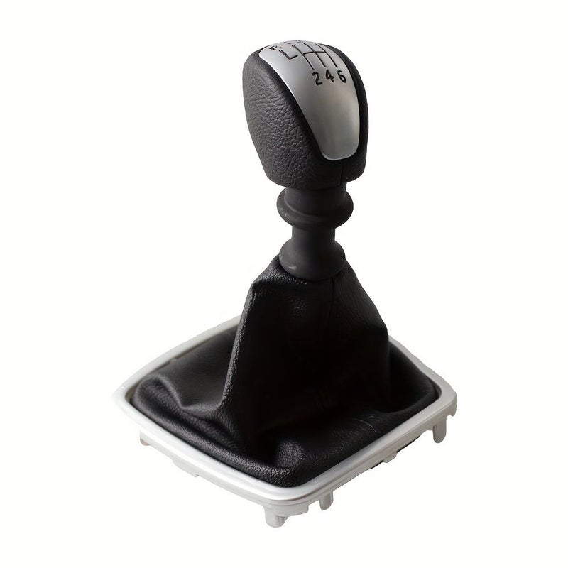 Genuine 5 Speed Manual Shift Knob for Renault Bluebird MK3 2007 2014 6 Speed Gear Stick Cover Anti Slip Grip Black Faux Leather Direct Replacement OEM Upgrade - Image 3