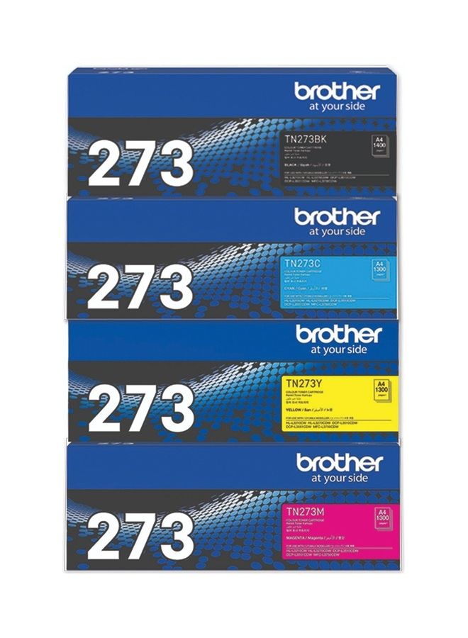 brother Genuine Full set Standard Yield Cyan Ink Printer Toners HL-3270CDW DCP-L3510CDW DCP-L3551CDW MFC-L3750CDW Black/Cyan/yellow/Magenta - Image 1