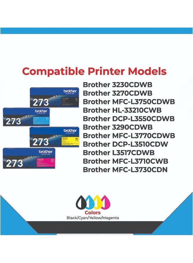 brother Genuine Full set Standard Yield Cyan Ink Printer Toners HL-3270CDW DCP-L3510CDW DCP-L3551CDW MFC-L3750CDW Black/Cyan/yellow/Magenta - Image 2