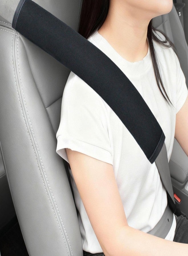 VRSHMB Extended Seat Belt Cover Pad, 2 Pack Soft & Comfortable Universal Seatbelt Covers for Adults and Kids, Fits Car Seat Belts, Armrest, and Backpacks (Black) - Image 1