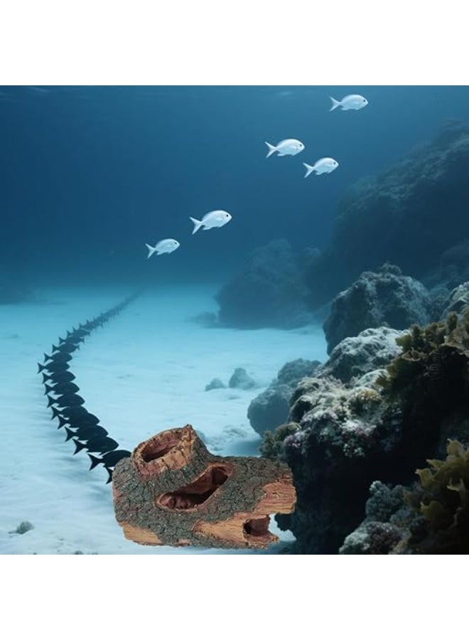 Huangxin Aquarium Decaying Trunk Ornament, Resin Fake Logs Fish Tank Decor with Holes, 5.3 inch Driftwood Wood Decorations Ornament, Hollow Betta Hideout Reptile Hideaway Caves, Turtle Tree Trunk Hide Cave - Image 5