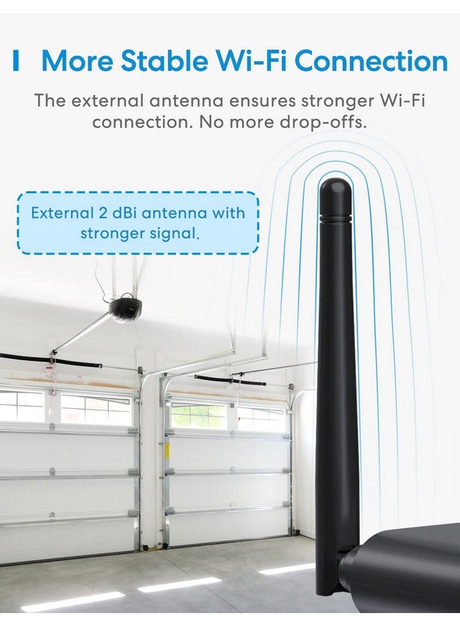 meross meross Smart Garage Door Opener Remote with External Antenna, Up to 3 Single Doors, Compatible with Apple HomeKit, Amazon Alexa, Google Assistant, SmartThings, App Control, No Hub Needed  - Image 2