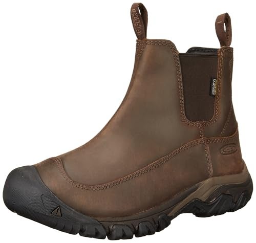 KEEN Men's Anchorage 3 Waterproof Pull On Insulated Snow Boots,Dark Earth/Mulch,10 - Image 1