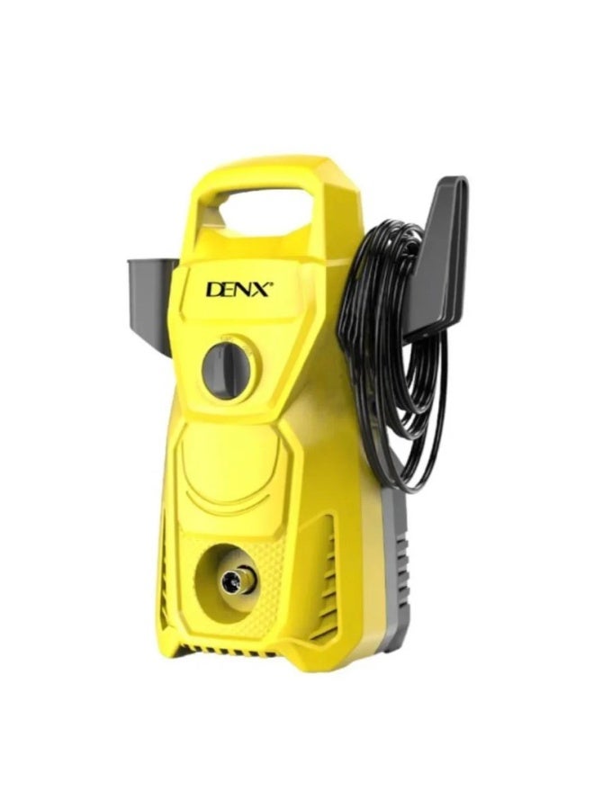 دينكس آلة غسيل كهربائية محمولة تعمل بالضغط العالي شديدة التحمل. بقدرة 1600 واط تعمل بالضغط لتنظيف السيارة والمنزل والحديقة مع مسدس تنظيف وخرطوم وموزع صابون وابرة للتنظيف مع خرطوم طويل 1.5 متر - Image 1
