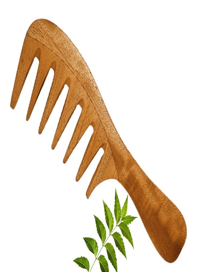 RufiysPure Neem Comb, Wooden Comb | Hair Growth, Hairfall, Dandruff Control | Hair Straightening, Frizz Control | Comb for Men, Women - Pack of 4 - Image 2