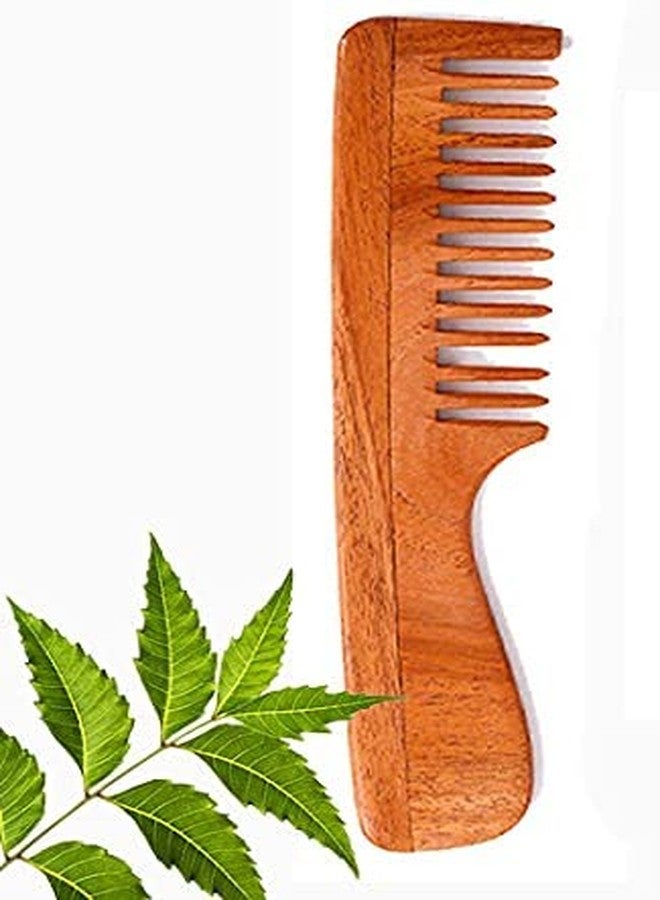 RufiysPure Neem Comb, Wooden Comb | Hair Growth, Hairfall, Dandruff Control | Hair Straightening, Frizz Control | Comb for Men, Women - Pack of 4 - Image 5