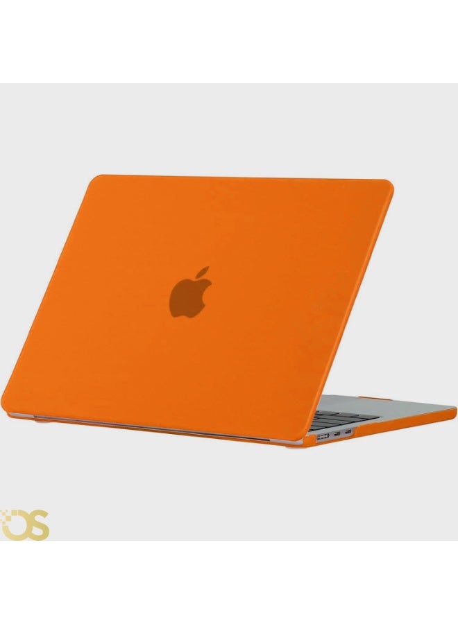 OS STORE Hard Shell Case for MacBook Air 15-inch — Scratch and impact resistant protection, slim and lightweight design with ventilation to maintain device cooling, easy to install and ideal for daily use — Compatible with MacBook Air 15 models A3241 M4 2025, A3114 M3 2024, A2941 M2 2023 (Matte Case orange WITH screen protector) - Image 2