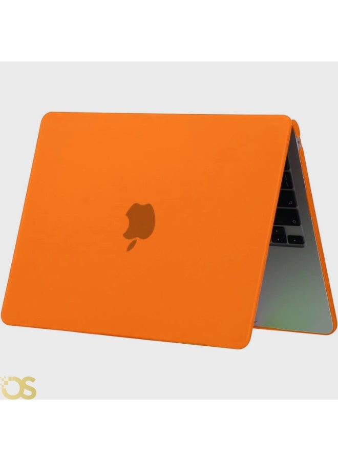 OS STORE Hard Shell Case for MacBook Air 15-inch — Scratch and impact resistant protection, slim and lightweight design with ventilation to maintain device cooling, easy to install and ideal for daily use — Compatible with MacBook Air 15 models A3241 M4 2025, A3114 M3 2024, A2941 M2 2023 (Matte Case orange WITH screen protector) - Image 4