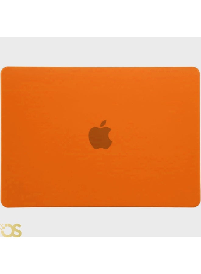 OS STORE Hard Shell Case for MacBook Air 15-inch — Scratch and impact resistant protection, slim and lightweight design with ventilation to maintain device cooling, easy to install and ideal for daily use — Compatible with MacBook Air 15 models A3241 M4 2025, A3114 M3 2024, A2941 M2 2023 (Matte Case orange WITH screen protector) - Image 3