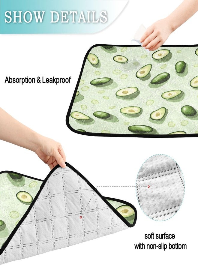 KEEPREAL Avocados Washable Pee Pads for Dogs 3 Pack | Reusable Absorbent Training Puppy Pads with Non-Slip Backing for Whelping, Playpen, Crate & Bed (20x24 Inch)#96 - Image 3