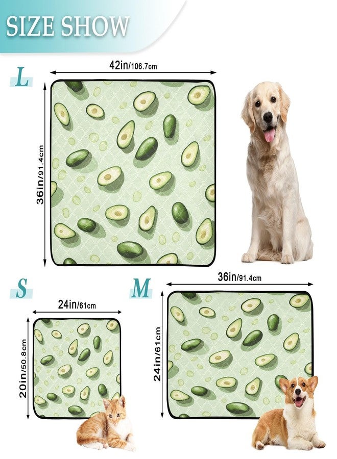 KEEPREAL Avocados Washable Pee Pads for Dogs 3 Pack | Reusable Absorbent Training Puppy Pads with Non-Slip Backing for Whelping, Playpen, Crate & Bed (20x24 Inch)#96 - Image 2