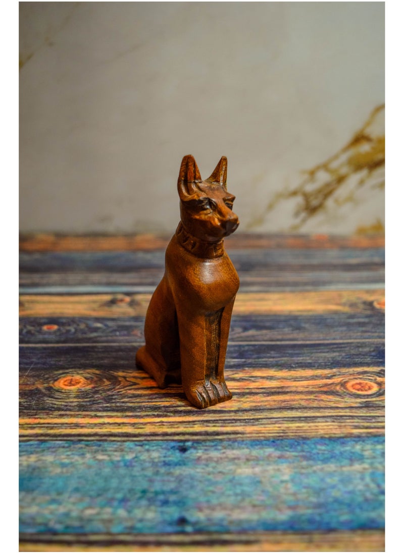 Egypt Antiques Pharaonic cat, toys or decoration, natural carving, handmade  - Image 1