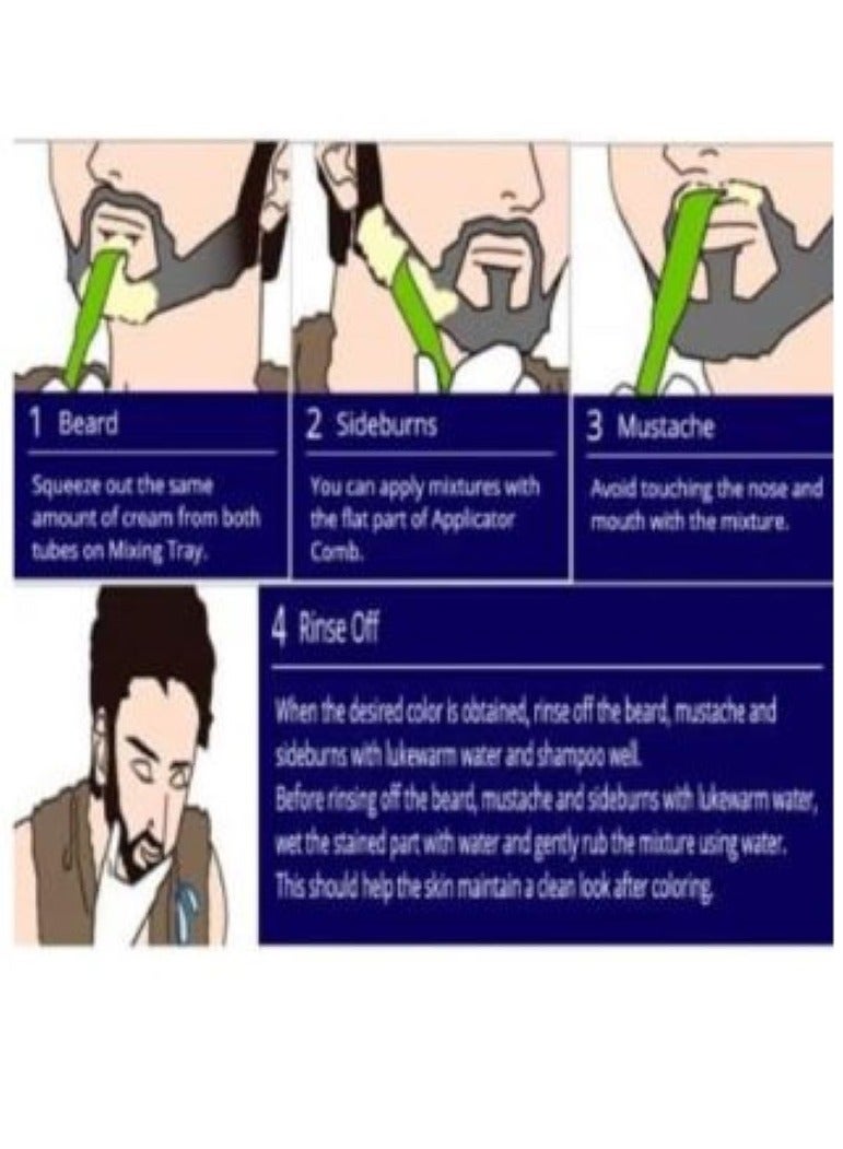 بايجن صبغة شعر اللحية للرجال بني اسود B102 من بيجن - Image 2