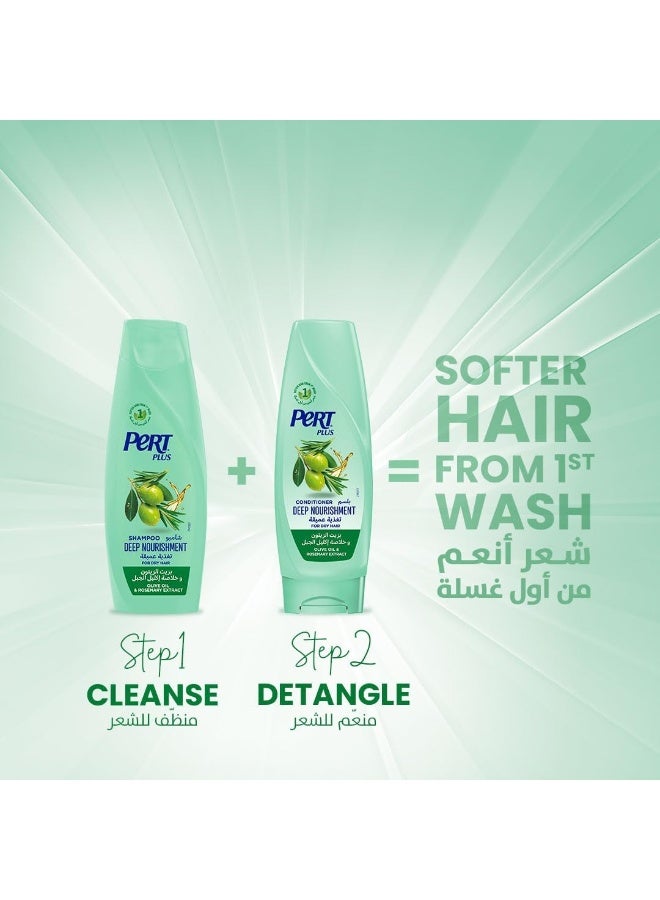 Pert Plus Deep Nourishment Shampoo 1L with Olive Oil for Dry Hair - Image 3