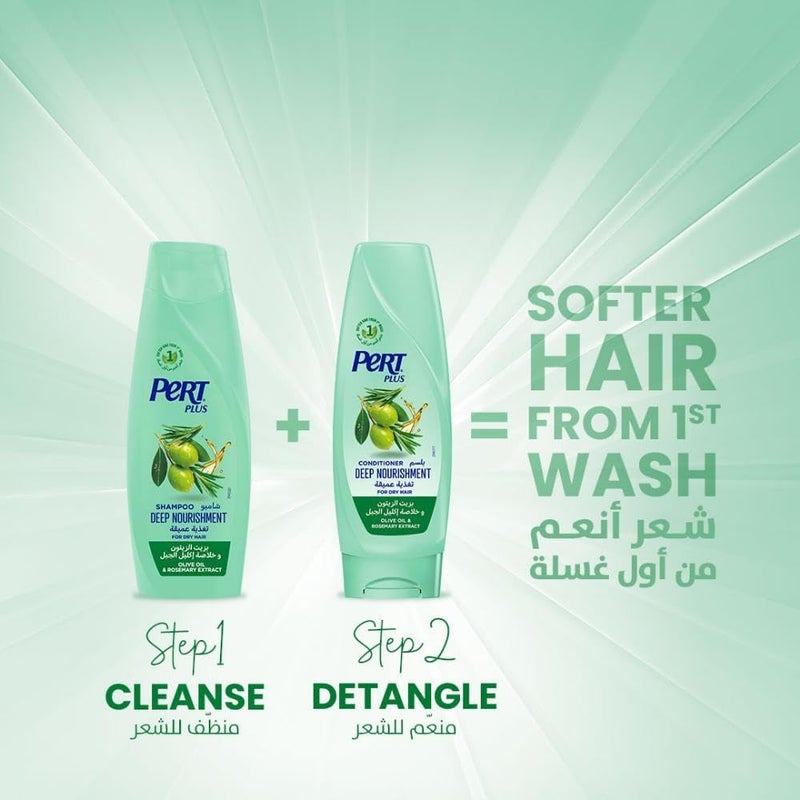 Pert Plus Deep Nourishment Shampoo 1L with Olive Oil for Dry Hair - Image 2