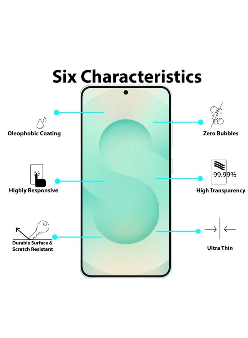 MIGOFAST Screen protector compatible with Samsung Galaxy S25+  Samsung Galaxy S25 Plus Screen Protector Tempered Glass  HD Full Coverage Easy Installation Touch Sensitive Anti Shatter - Image 2