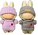 SHUOXUKE 2 Sets for Clothes 17cm15cm Outfits 4 Pieces Accessories Handcrafted Crochet Doll Clothes for Fashion Designer Ropa Collection with Hats Sweater PurpleGrey - Image 2