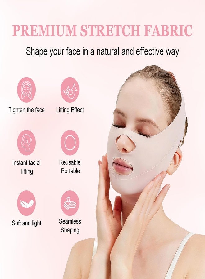Face Strap Forehead Lift Bandage, V Line Lifting Mask Chin Up Vshaped Face Belt, Double Chin Reducer Chin Strap For Sleeping - Image 2
