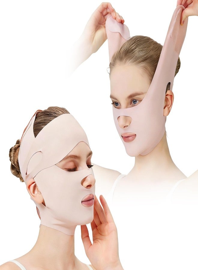 Face Strap Forehead Lift Bandage, V Line Lifting Mask Chin Up Vshaped Face Belt, Double Chin Reducer Chin Strap For Sleeping - Image 1