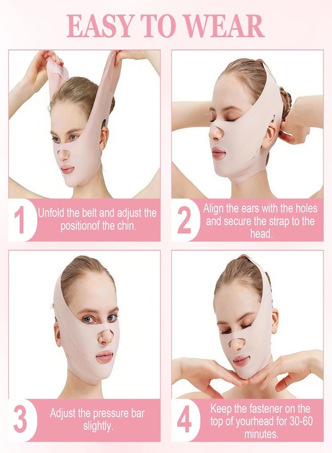Face Strap Forehead Lift Bandage, V Line Lifting Mask Chin Up Vshaped Face Belt, Double Chin Reducer Chin Strap For Sleeping - Image 4