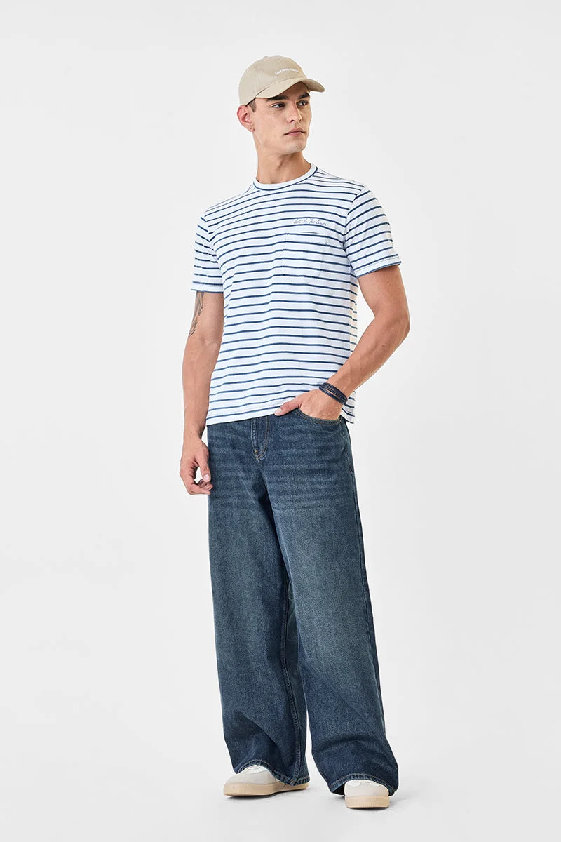 SNITCH Regular Fit Stripes T-Shirt